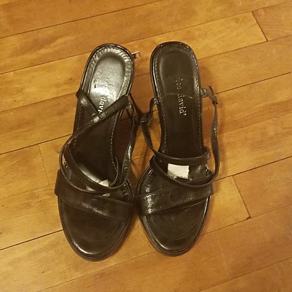 Charles David black wedges